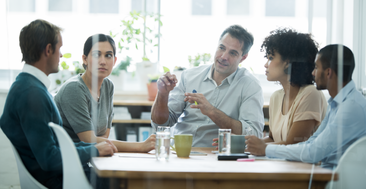 A group in a meeting